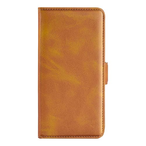 Image of Havilah for iPhone 16e Dual-Side Magnetic Buckle Horizontal Flip Faux Leather Phone Case iPhone 16e Case Cover(Yellow)