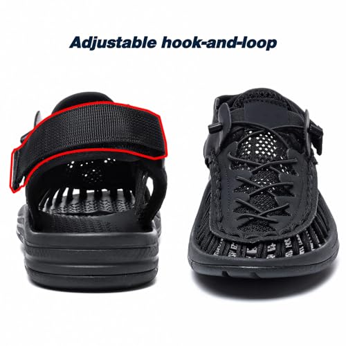 Quickshark Mens sandals Leather Arch Support sandal Classic Handmade Shoes Lightweight Comfortable Cord Beach Shoe3