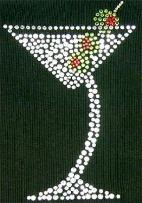 Rhinestone Iron On Drinks HotFix Applique