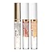Kiss New York 3 PACK Lip Oil Gloss, Hydrating Non-Sticky Lip Oil, 100% Natural Oil Clear Lip Gloss, Lightweight Lip Moisturizer (Gold & Honey & Coconut)