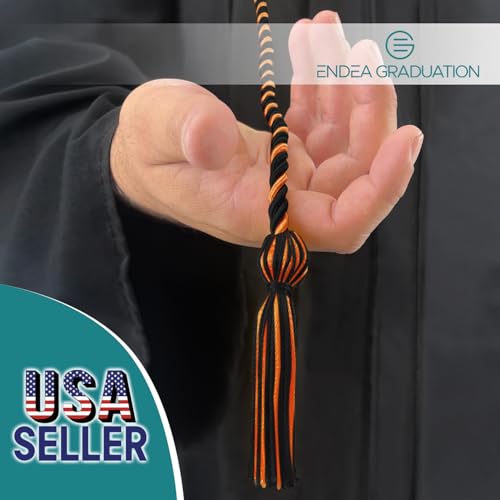 Image of Endea Graduation Single Honor Cord Two-Color (Black /Orange)