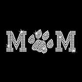 Clear Paw Mom Iron On Rhinestone Crystal T-shirt Transfer by Jubilee Rhinestones