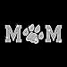 Clear Paw Mom Iron On Rhinestone Crystal T-shirt Transfer by Jubilee Rhinestones