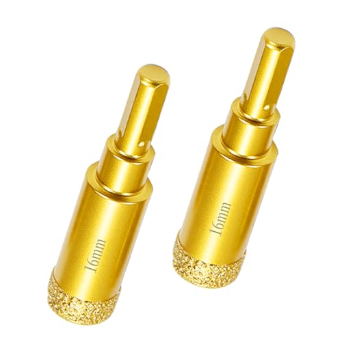 Diamond Hole Saw Bits,Tile Hole Saw Kit 5/8" Diamond Core Drill Bit 2pcs for Porcelain, Tile, Ceramic, Glass, Tile,Granite,Stone,Marble 16mm