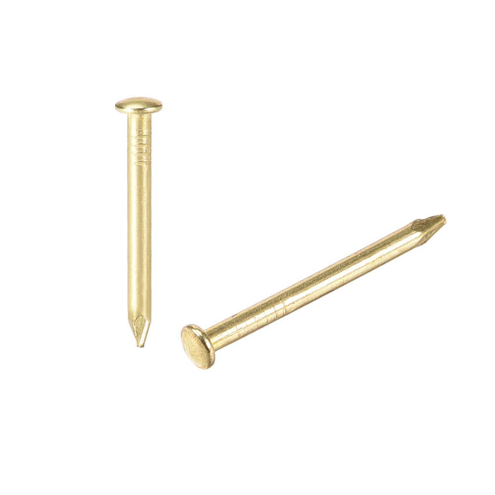 Clavos de ferretería, clavos de acero para ladrill 1,8 x 23 mm, utilizado for decoración de bricolaje, cuadro, caja madera, accesorios for el hogar, dorado, 100 piezas