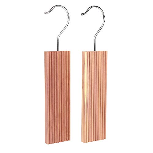 The Hanger Store Lot de 2 cintres anti-mites en bois de cèdre avec protection contre les odeurs