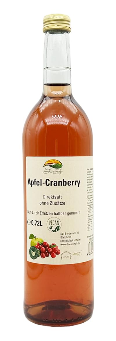 BLEICHHOF® Apfel-Cranberry - Direktsaft, vegan (6x0,72l)