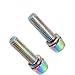 HERCHR Water Bottle Cage Bolts, 6PCS M5x23mm Screws Water Bottle Cage Bolts Colorful Steel Water Bottle Cage Hex Fixing Handlebar Ends for Mountain Road Bike