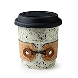 Cormomu Coffee Travel Mug, Spill Proof Coffee Tumbler, Microwave & Dishwasher Safe, Large Porcelain Coffee Cup, Tea Mug with Lid, Coffee Gifts for Men & Women, 13.5oz