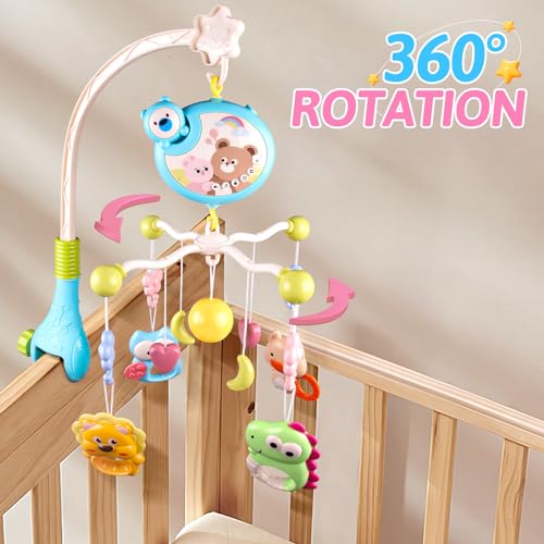 Rsepd 368-11 Crib Mobile With Music And Lights, Baby Mobiles For Cribs, Nursery Musical Mobile thumb #2