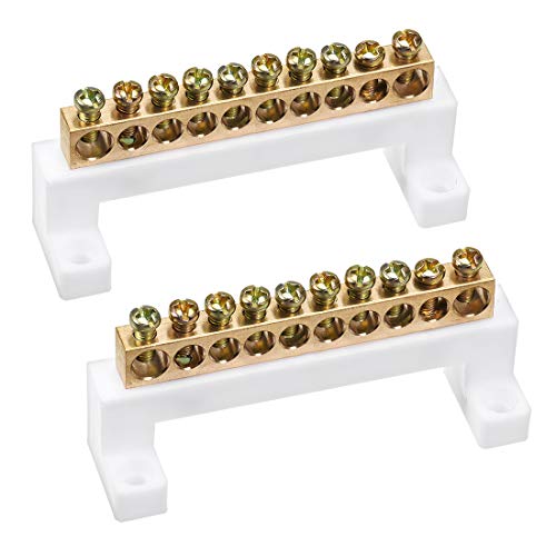 uxcell Terminal Block Connector Bar 10 Positions Single Row High Bridge Design Electric Barrier Bar 2 Pcs by uxcell - Used condition - US$10.61