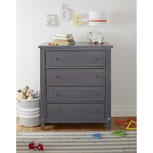Image of Sorelle Furniture Berkley Baby Dresser - Nursery Storage with Drawers, Kids Bedroom Nightstand for Child's & Infant - Gray