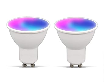 لمبات إضاءة LED ذكية بتقنية البلوتوث من Tuya RGBCW،تغيير لون مزامنة الموسيقى، مع التحكم في التطبيق لغرفة المعيشة والحفلات، 2PACK. جي يو 10
