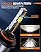 SEALIGHT 9005/HB3 H11/H16/H8/ Fog Light Bulbs Combo(Pack of 6), 360° Illumination Fog Lights for car, trucks,SUVS, Xenon White, 14000RPM Cooling Fan Front Fog Lamps, Plug-N-Play, Non-polarity