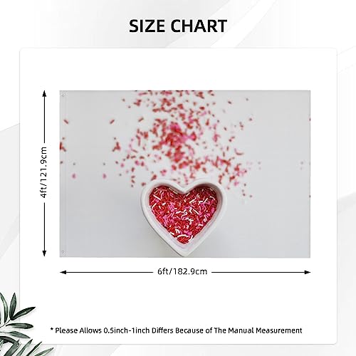 Drapeau cœur rose double face idéal pour décoration de mariage - 3