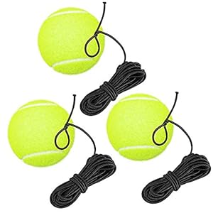 3 Stks Tennis Ball met String tennis training vervanging bal met Elastische Touw Tennis Training Rebound Ball ideaal…