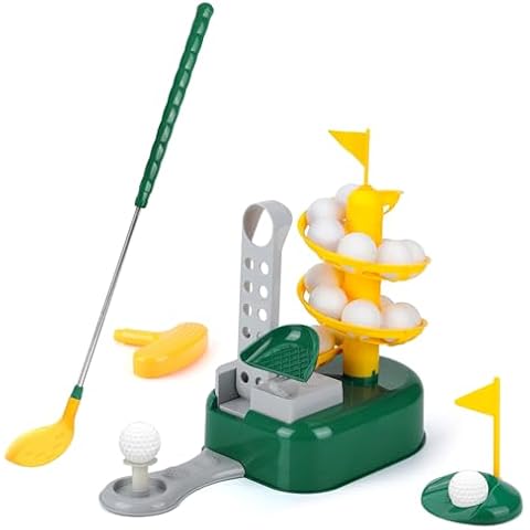 Liberry Kids Golf Club Set for 3 4 5 6 7 Years Old Boys Girls, Toddler Golf Set with Golf Dispenser, Retractable Clubs & 2 Heads, Indoor Outdoor Sport Toys Birthday Gifts Cover