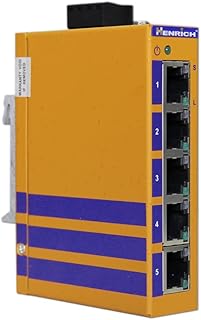 HES5B-VLW-HENRICH 5 Copper Ports Industrial Ethernet Switch, Unmanaged, Wide Temperature (-10-60C), Redundant Power Inputs, UL508 Class 1 Div 2 Certified, Worlds Smallest 5 Port Industrial Switch
