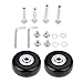 Mtsooning 2 Unidades 45x18mm Maleta de Equipaje Negra Ruedas de Repuesto con Ejes Juego de reparaci¨®n de rodamientos de Llave
