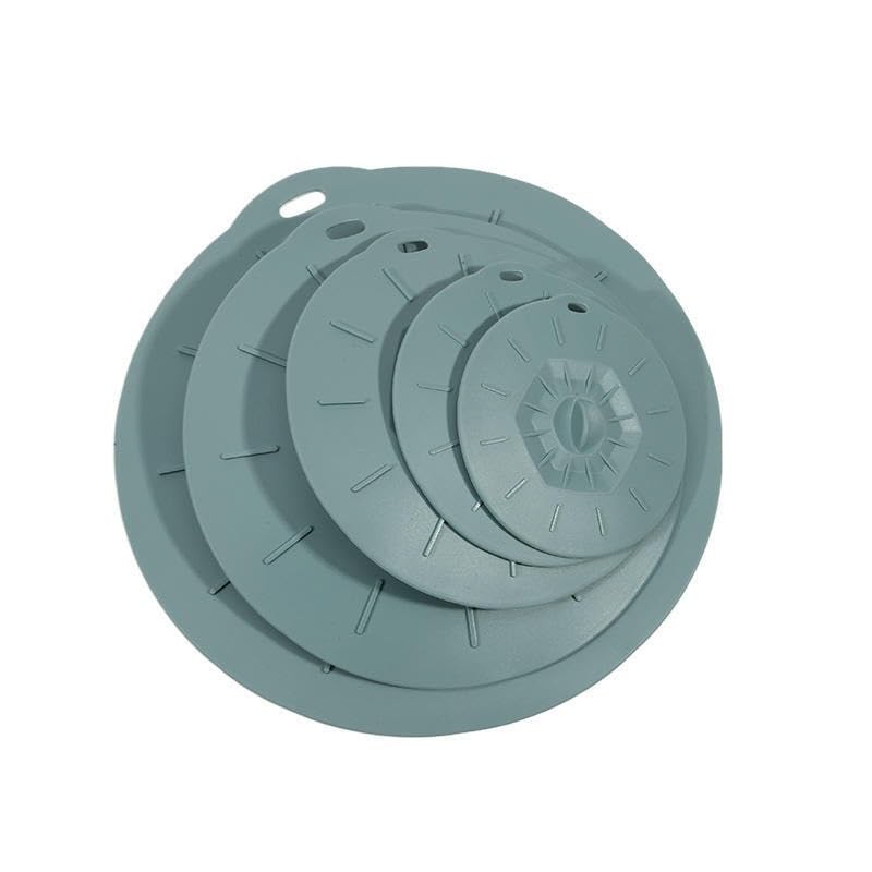Couvercle de bol en silicone micro-ondes vert lot de 5 pour conservation de cuisine