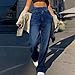 Jeans Damen High Waist Weites Bein - Stretchjeans Damen Mit Gummibund Schlupfjeans Weites Bein Jeanshose Mom Denimhose Baggy Y2K Straight-Hosen Oversized Locker Freizithose Hüftjeans