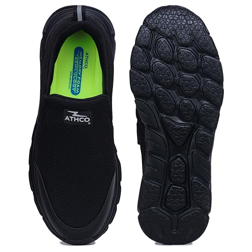 Image of ATHCO Mens Oxyflo Walking Shoes for Man, Lightweight Breathable Comfort Slip-On Casual Shoes for Man with Memory Foam Insole, Lightweight, Comfort Walking Shoe for Men for All-Day Comfort