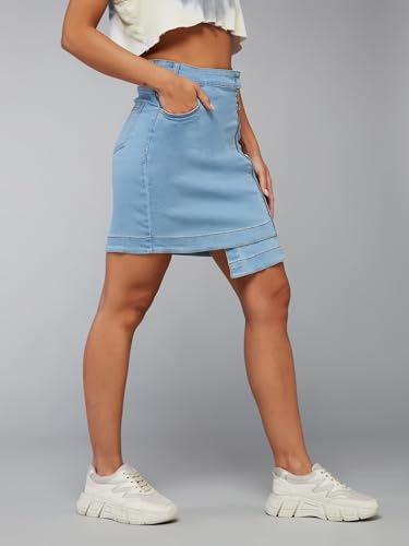 Image of Dolce Crudo Women's Regular High Rise Stretchable Denim Shorts