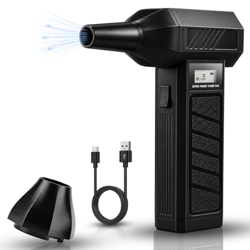 Image of TOMAHAWK JET-5000 Turbo Mini Jet Blower Fan |13,000 RPM, Brushless Motor | 184W Type-C Charging | Air Blower & Dust Cleaner for Car, PC, Home, Office & Workshop Dust Cleaning