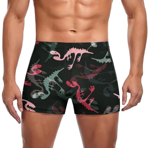 Boxer de bain homme squelette de dinosaure swim briefs confort