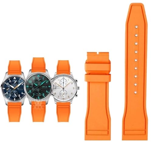 Bracelet montre caoutchouc fluoro IWC Pilot noir sport 20mm 21mm 22mm