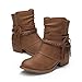 DREAM PAIRS Girls SDBO225K Ankle Boots Side Zipper Low Heels Boots Size 13 CAMEL