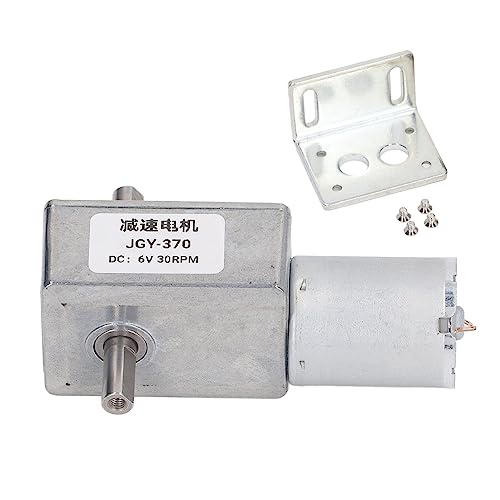 Moteur à engrenages 25kg·cm double arbre 12mm réversible DC 6V 30 RPM