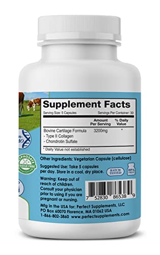Perfect Supplements – Perfect Type Ii Collagen – 150 Capsules – All Natural Type Ii Collagen – Pasture Raised – Joint Health Support #TOP1