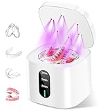 Ultraschallreinigungsgerät für Zahnschiene, Ultraschallreiniger 45kHz Dental Pod mit 3 Reinigungsmodi & 200ML Kapazität, Ultrasonic Cleaner für Retainer, Zahnersatz, Aligner, Prothesen, Schmuck