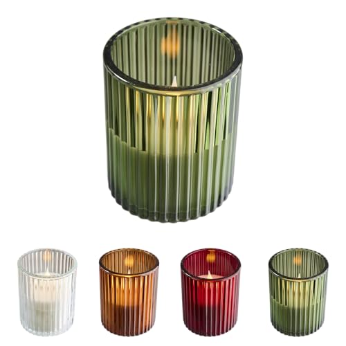 Florissima LED-Kerzen im Glas, 2er-Pack – Sicheres Kerzenlicht für...