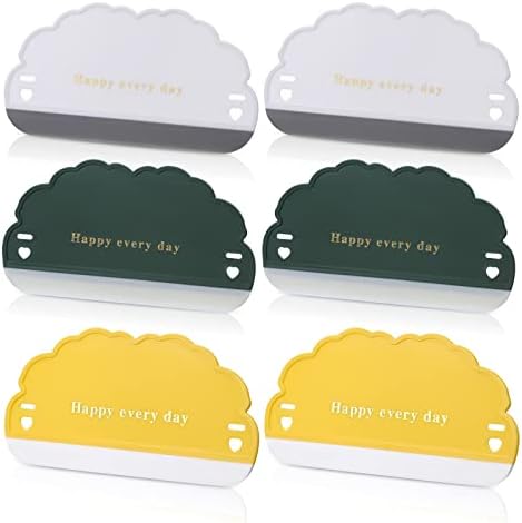 Small Silicone Squeegee,Shower Squeegee Mini Glass Wiper Mirror Wiper for Shower Doors, Windows, Mirrors, Kitchen Countertop(Pack of 6)