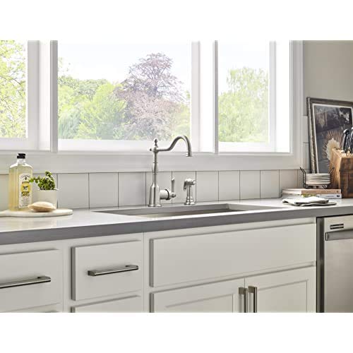 Danze D401157Ss Opulence Single Handle Kitchen Faucet With Side Spray, Stainless Steel #TOP5