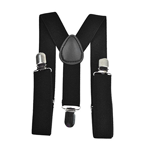 Boy's Kids Elastic Y Back Style Suspenders Adjustable Solid Color Suspenders for Boys Girls