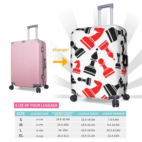 Housse de valise imperméable blanche motif échecs contre les rayures