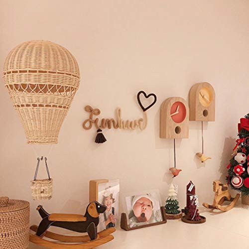 Imikeya Hot Air Balloons Hanging Decor Handmade Weave Rattan Hot Air Balloons Nursery Decor Party Supplies Hanging Hot Air Balloons Ornament For Kids Room Kindergarten Nursery #TOP3