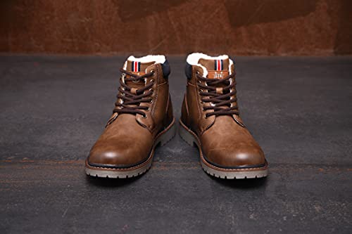 TOP STAKA Men's Boots Lace Up Winter Shoes Fur Warm Ankle Boots Anti-slip Snow Shoes - Image 5