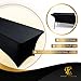 Luxury Collection Black 6ft Tablecloth Rectangular Spandex Linen - Table Cloth Fitted Cover for 6 Foot Folding Table, Wedding Linens Banquet Cloths Rectangle Covers