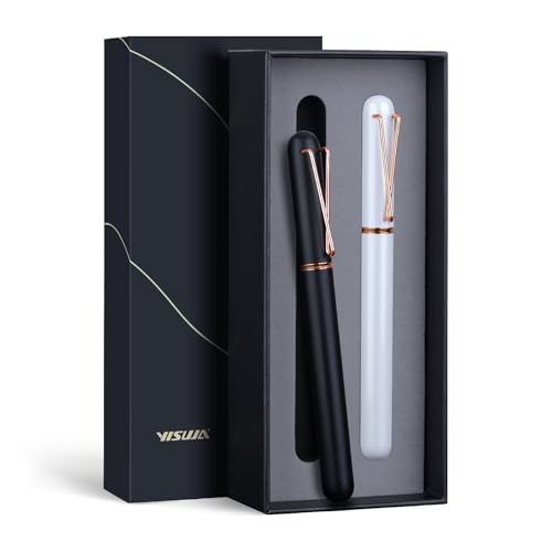 Yisuja Luxury Rollerball Pen Gift - 2 Pack Roller Ball
