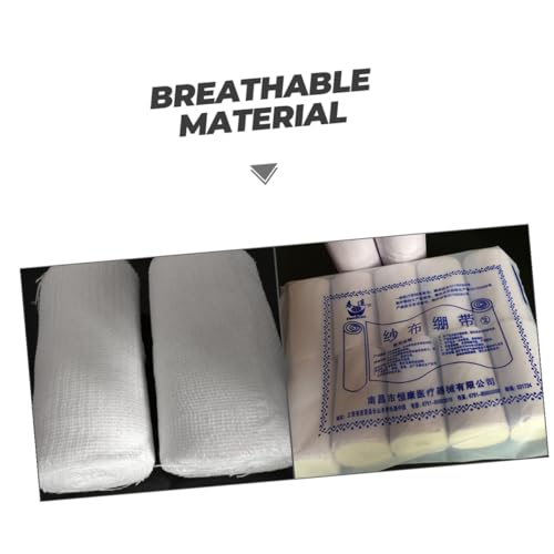 10 piezas de rollos de gasa para primeros auxilios 8x600cm cinta de compresión para vendaje de heridas para entrenamiento y atención de emergencia miniatura 5