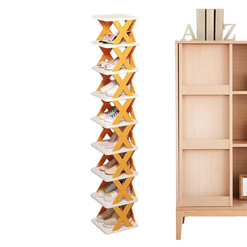 Genérico Perchero de Zapatos Plegable,Organizador Vertical de Zapatos de Múltiples Niveles | Estante Organizador Multifuncional Vertical de Calzado para Entrada Armario Baño y Esquina