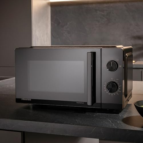 Hisense H20MOBP1HI Mikrowelle /20 L /700W /InverterTech/Keramikbeschichtung/Premium Glas/Maßgeschneidert, Mehrphasiges Kochen/Auftaufunktion/5 Leistungsstufen/Kindersicherung/Schwarz – Bild 3