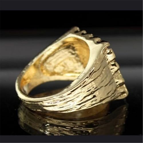 Gold Nugget Rings for Men 14k Gold Plated Yellow Pinky Pimp Iced Finger Hip Hop Style for Men4