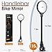 West Biking Bike Mirror Handlebar Mount, Adjustable Rotatable Bicycle Rear View Mirror, Wide Angle Acrylic Convex Safety Mirror for Mountain Road Bike