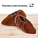 Milisten Bowling Shoe Covers 2 Pairs Indoor Anti-Slip Wear-Resistant Shoe Protectors with Flannel Lining for Men Women Reusable Comfortable Bowling Accessories 12.20X6.10X0.98In