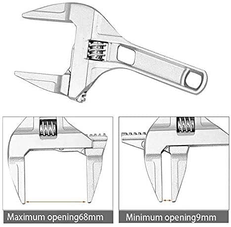 SHISHI Llave Ajustable Llave de aleación de Aluminio Llave de aleación Grande de la Llave de la Llave de la Llave de la Llave de la Llave de la Llave para el baño del Tubo de Agua Baño